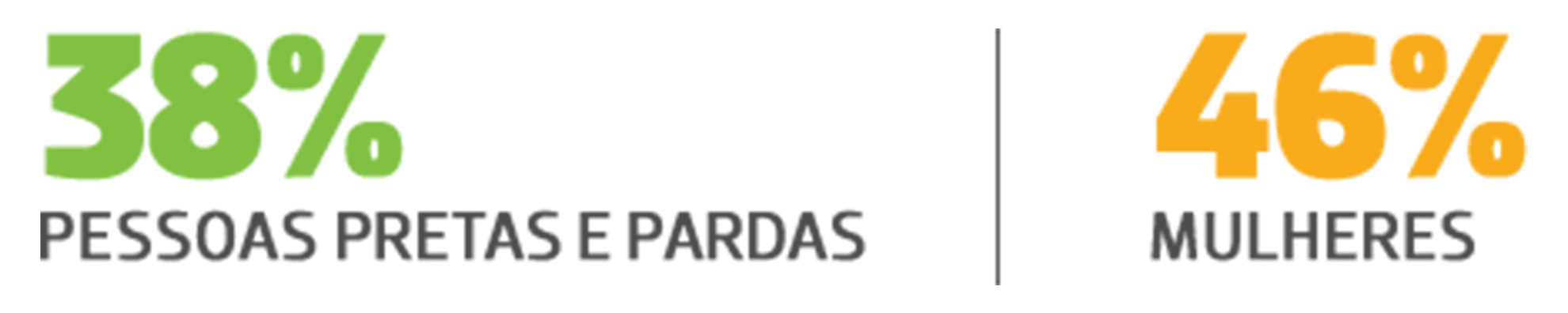 porcentagem de colaboradores diversos