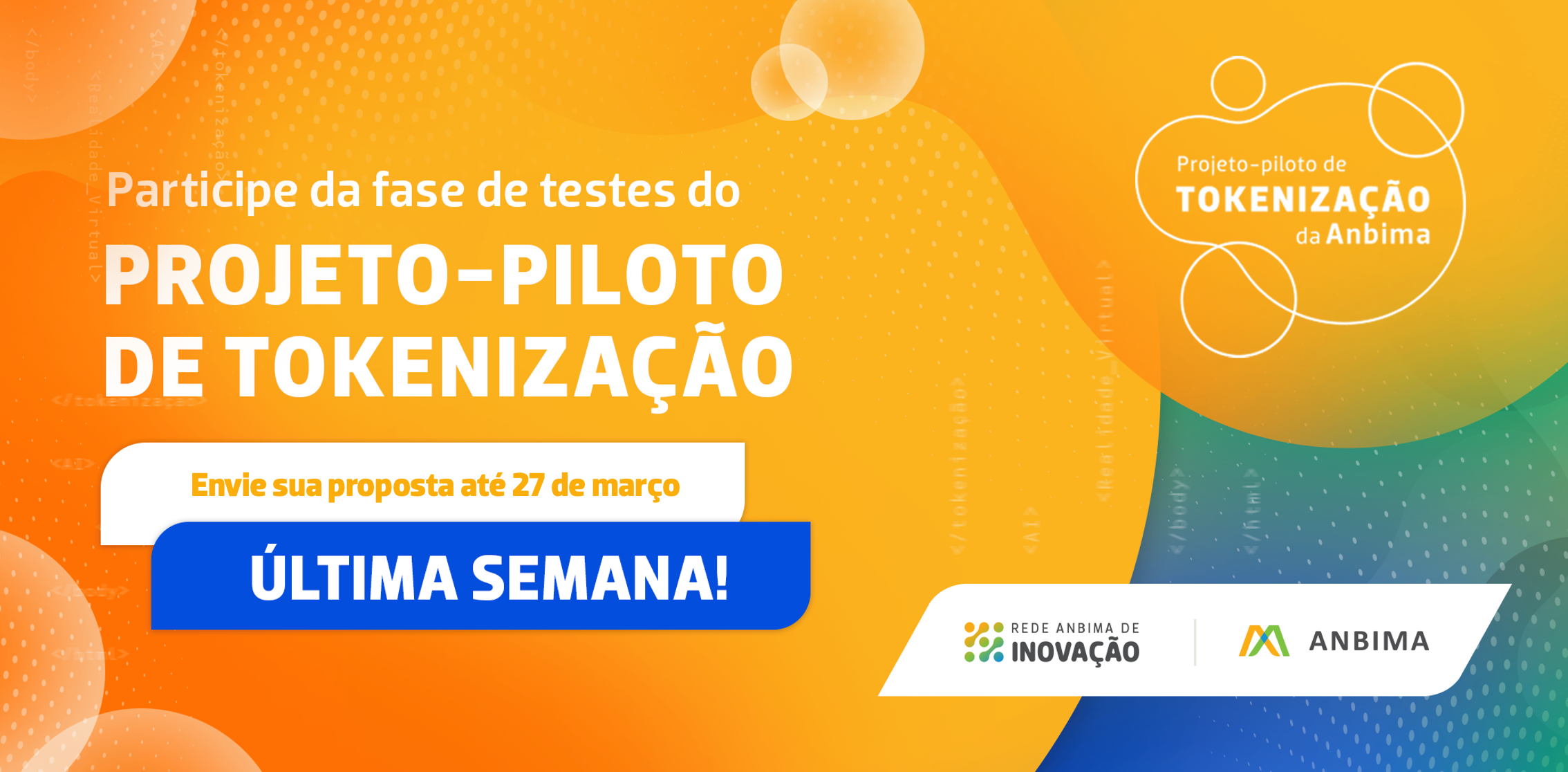 Última semana tokenização